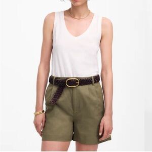 Madewell Drapey Twill Pleated Shorts